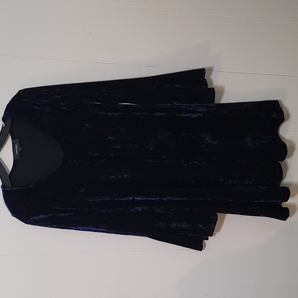 BLUE VELVET DRESS